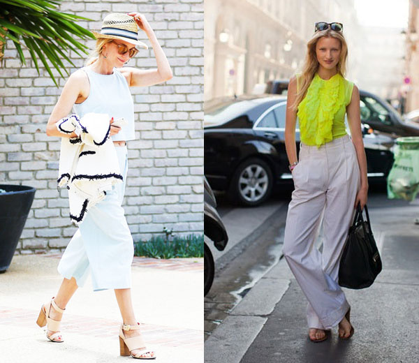 给时髦阔腿裤加点特技 下一个九头身美女就是你