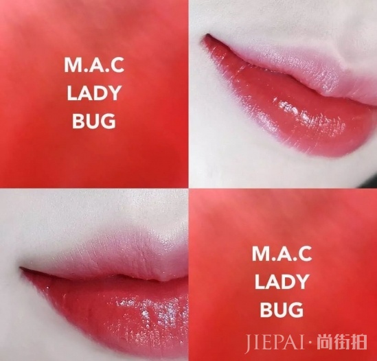 mac ladybug试色 番茄红色最显白