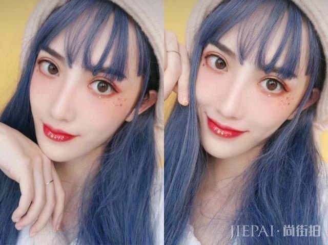 奶奶灰已过时了,2018年流行的是“雾霾蓝”发色,显白显气质!