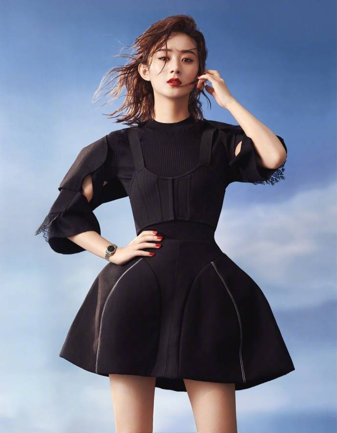 赵丽颖，你玩起时尚来这魅力，这野性，谁都不输哦