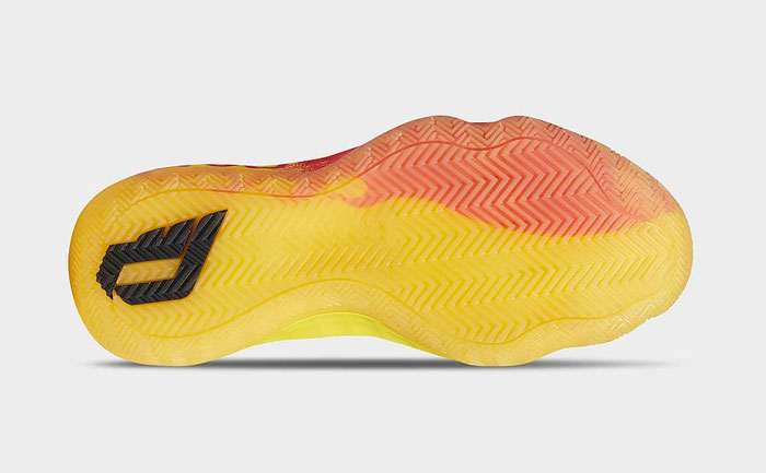 2020年新款篮球鞋adidas Dame 6 “Hot Rod”新款红黄配色篮球鞋图片