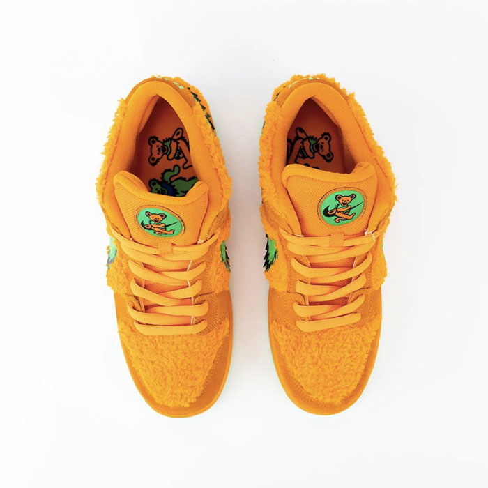 2020年耐克新鞋Grateful Dead和Nike SB Dunk Low联名橘色绿钩鞋款图赏 Grateful Dead和Nike SB Dunk Low联名橘色绿钩鞋款图赏