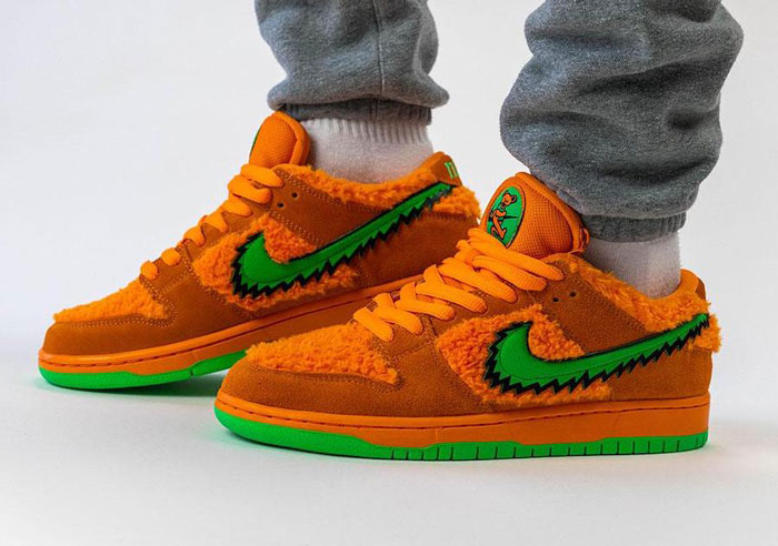 2020年耐克新鞋Grateful Dead和Nike SB Dunk Low联名橘色绿钩鞋款图赏 Grateful Dead和Nike SB Dunk Low联名橘色绿钩鞋款图赏