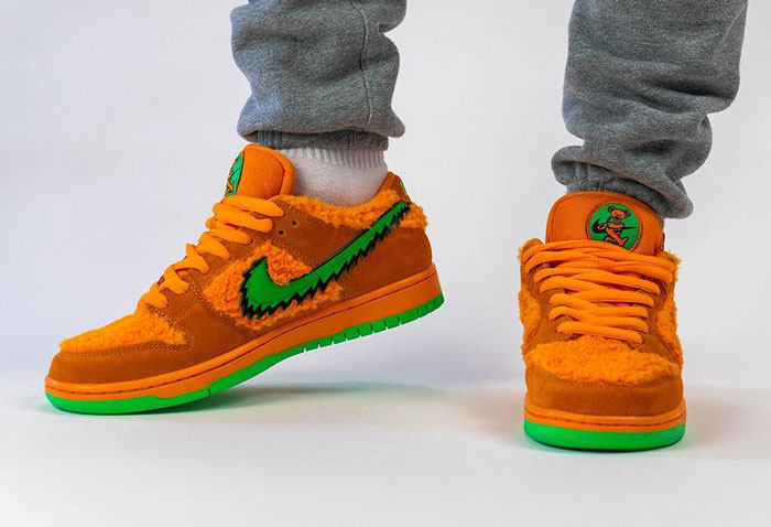 2020年耐克新鞋Grateful Dead和Nike SB Dunk Low联名橘色绿钩鞋款图赏 Grateful Dead和Nike SB Dunk Low联名橘色绿钩鞋款图赏