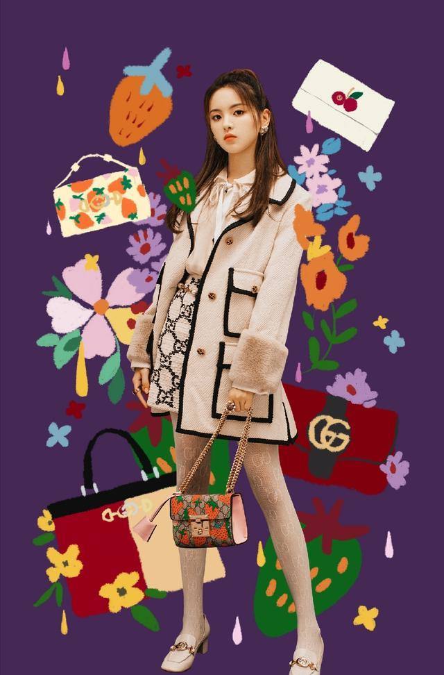 杨超越五官精致犹如精灵，穿搭风格潮流又好看