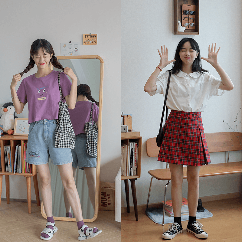让人无法拒绝的学院风穿搭，上身娇俏又可爱，助你秒变“白月光”