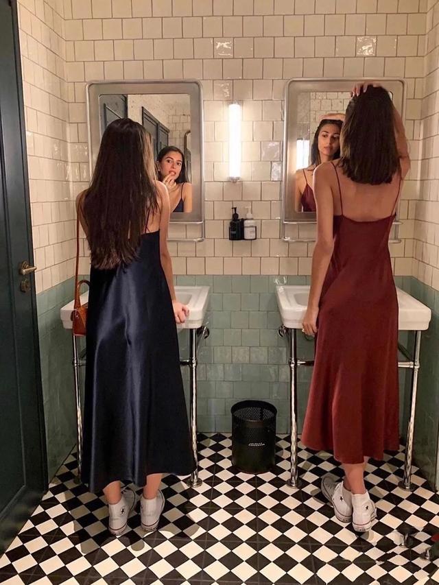 如果夏季穿裙子一定要选真丝SLIP DRESS,妥妥直男斩