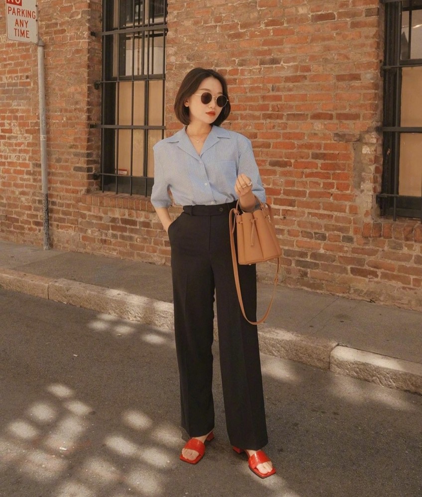 优秀穿搭案例鉴赏!日常这样穿复古又摩登,让人忽视你的身高