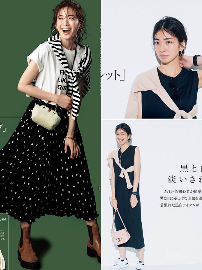 初秋别着急买衣服，日系熟女都在穿“裙子＋外套”，把优雅延续