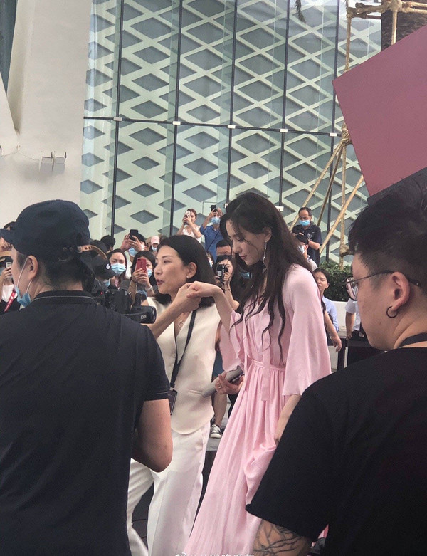 刘诗诗一袭粉裙出席活动,路人镜头下依然美若天仙