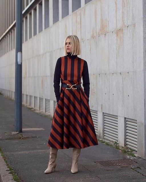 浪漫秋天终于到来！及踝长裙正让你穿出满满“韩剧女主”范