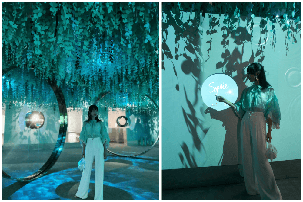 雷佳音妻子穿果冻蓝衬衫轻薄透亮,配白裤穿出三七比效果