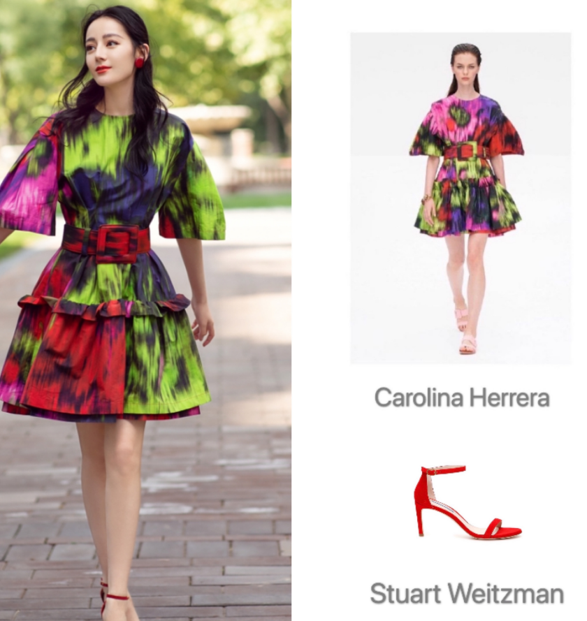 热巴这条裙子谁看了都欣赏不来，但她却靠这裙子秀出了蚂蚁腰