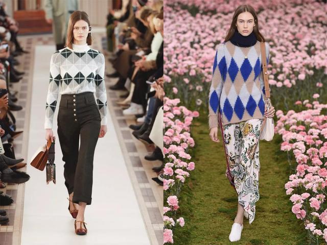 秋天街头“英伦风”只需一件菱格毛衣就可以，英国绅士贵气你也能拥有