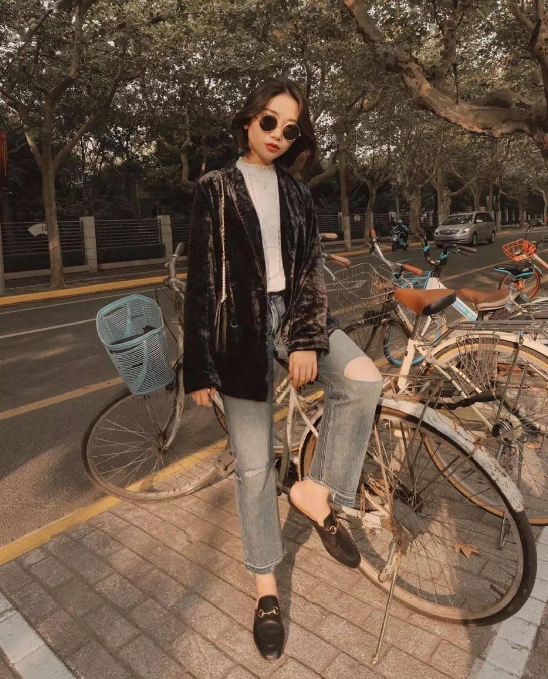 厚外套+高腰裤=冬季最火显高套路!