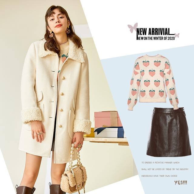 小个子想要大气场，还得靠大衣！内搭衬衫/毛衫+半裙=气质满分