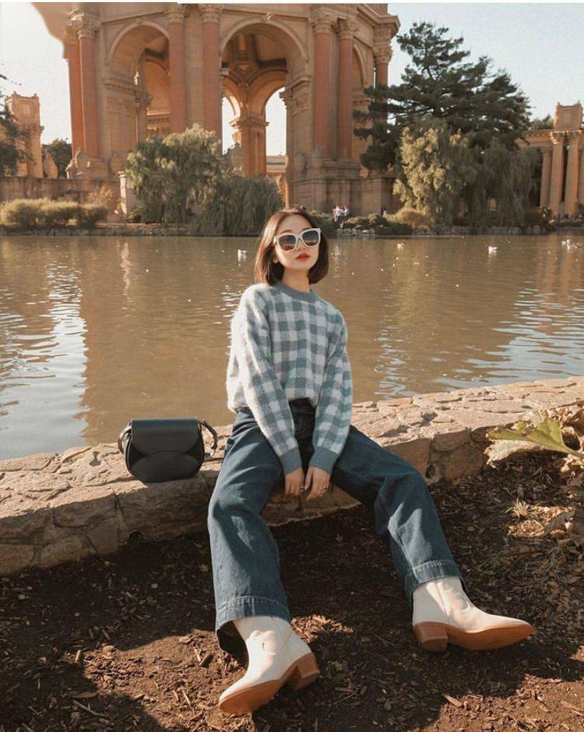 厚外套+高腰裤=冬季最火显高套路!