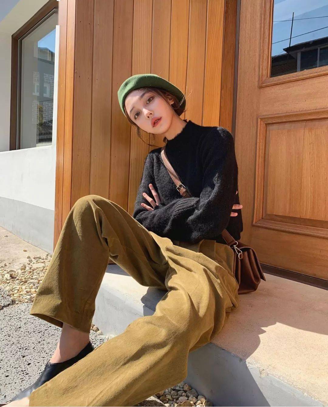 厚外套+高腰裤=冬季最火显高套路!