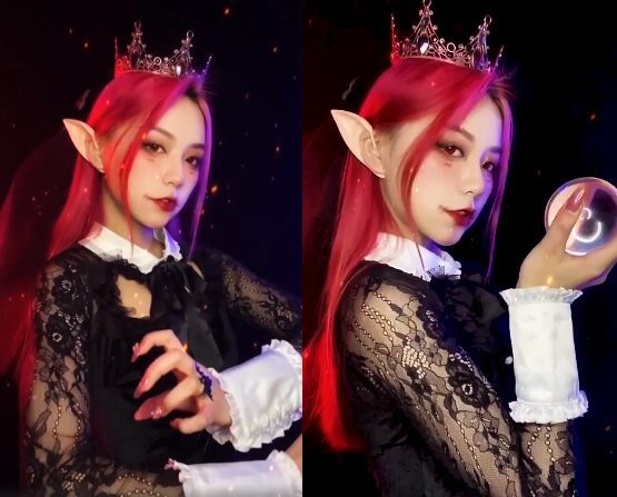 刀小刀Cos暗夜精灵，气质碾压刘思瑶，但发色格外出戏，太违和