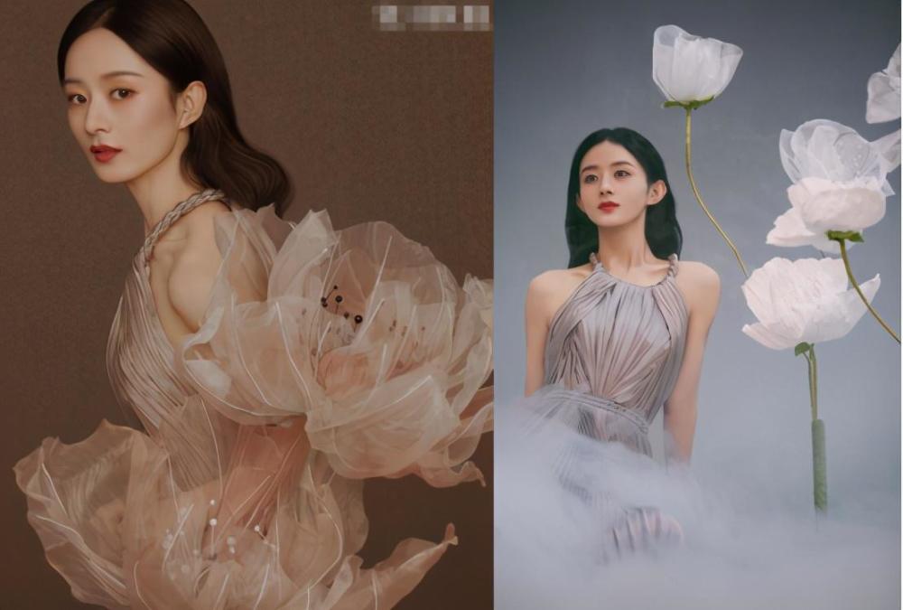 赵丽颖最新时尚大片柔美造型很仙气，好似人间精灵 时尚 第3张
