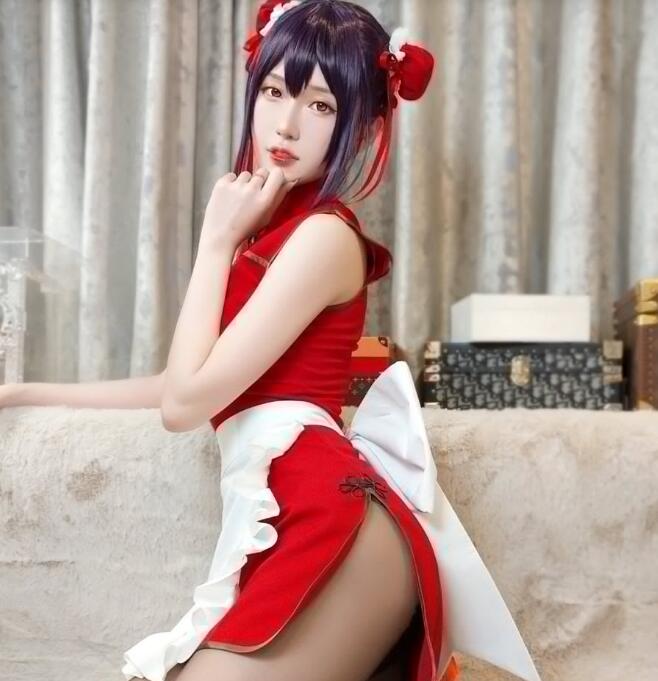 斗鱼腐团儿高衩旗袍复出 COSPLAY女神再出作品