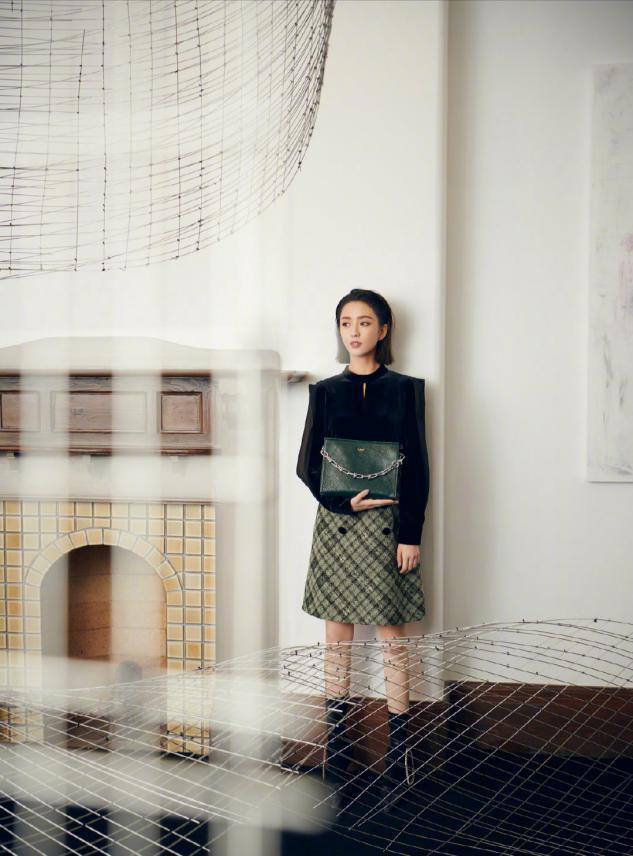 佟丽娅红色蝴蝶结修身礼服和刘德华同框,笑得好开心