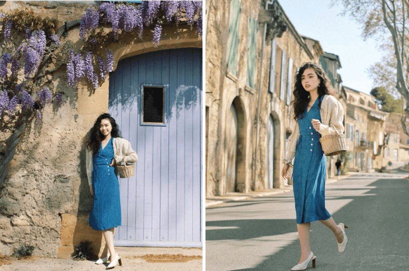 小个子女生穿衣有道!夏天裙装学这位法式博主,一键复制照着穿就好看