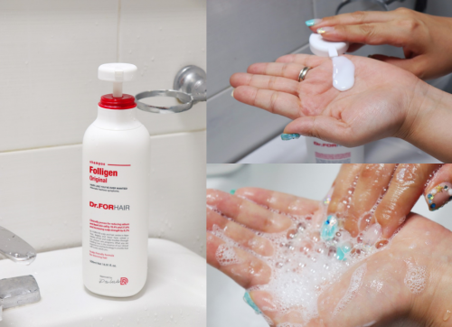 drforhair防脱洗发水,丰富泡沫搭配辣木粉香味强韧发根柔顺发丝