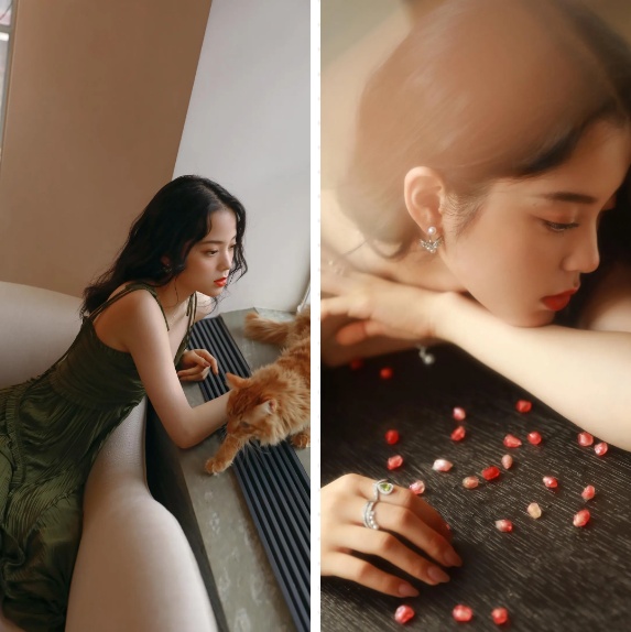 欧阳娜娜小碎花吊带夏日感十足，总被黑上热搜，无所谓不在乎