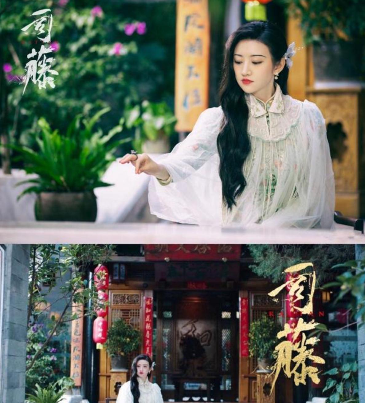 景甜穿旗袍气质婀娜多姿，骨子里透发着魅惑，身材纤细曲线玲珑