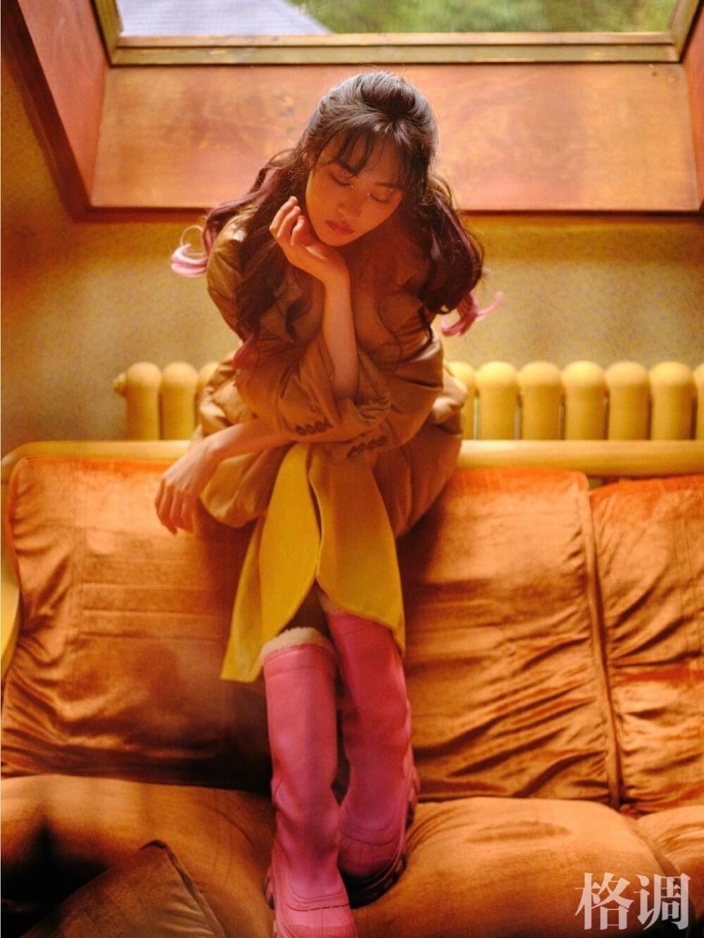 繁杂复古潮流秋冬怎么穿 学郑爽时尚杂志图片