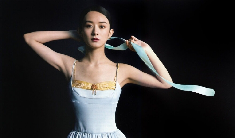 赵丽颖芭蕾舞造型优雅天鹅颈复古图片写真集