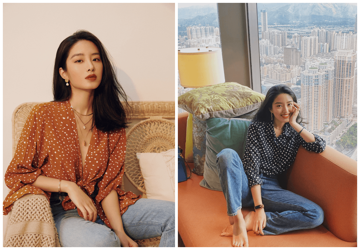 杨采钰的法式风太撩人了,南法衬衫优雅有风情,难掩阔太气质!