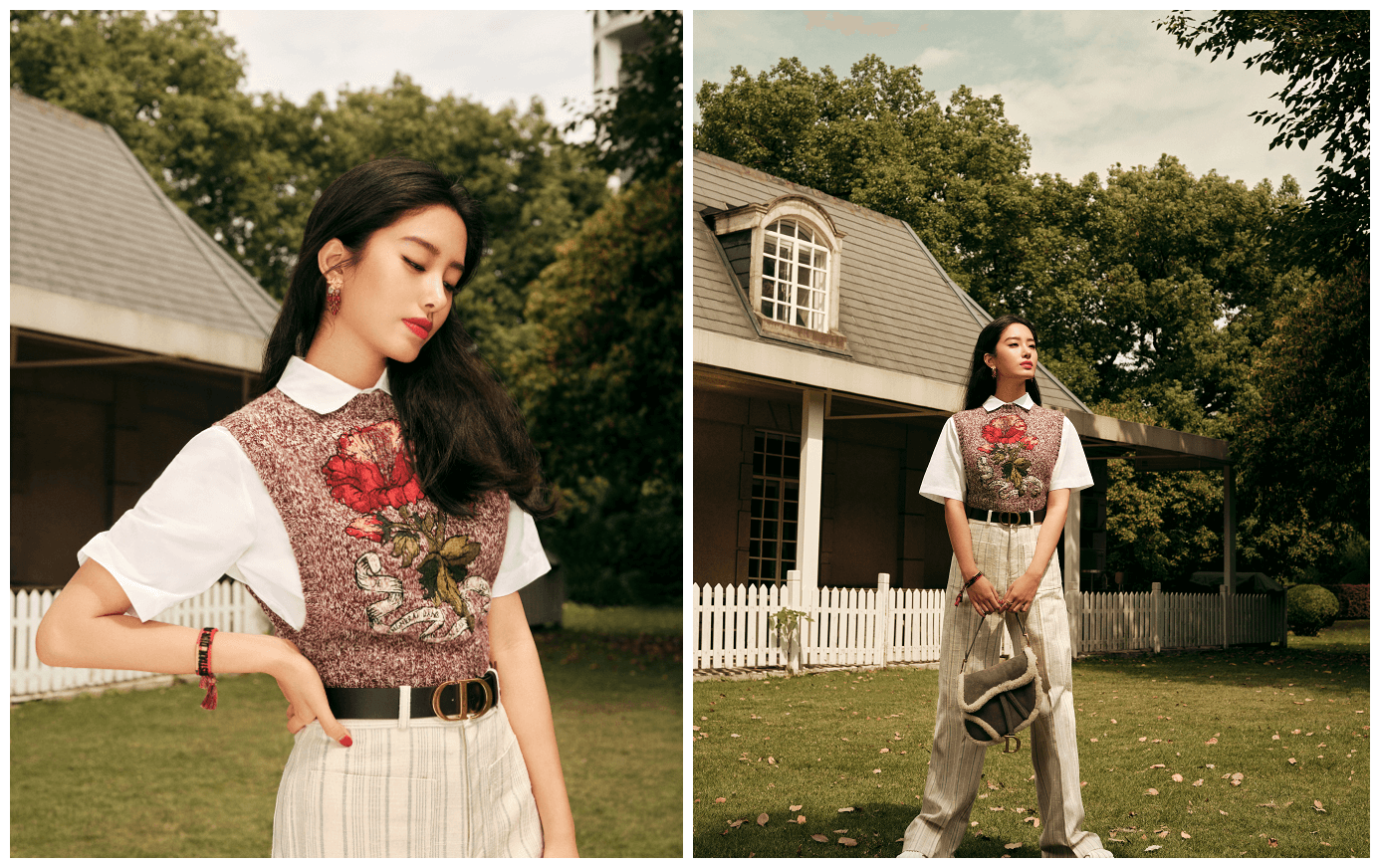 杨采钰的法式风太撩人了,南法衬衫优雅有风情,难掩阔太气质!