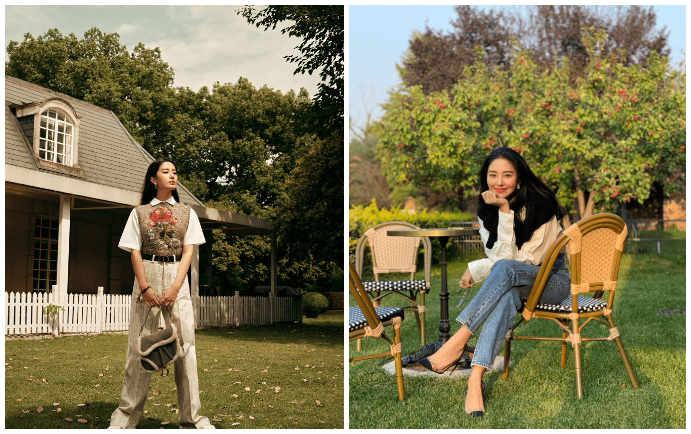 杨采钰的法式风太撩人了,南法衬衫优雅有风情,难掩阔太气质!