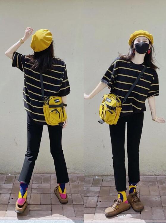 休闲九分裤搭配什么衣服好看?