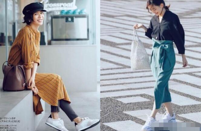 不穿高跟鞋,裙子要怎样搭配才好看