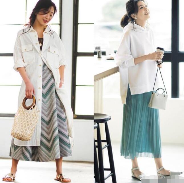 不穿高跟鞋,裙子要怎样搭配才好看