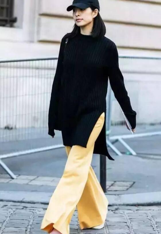 大毛衣+阔腿裤怎么穿衣打扮好看？