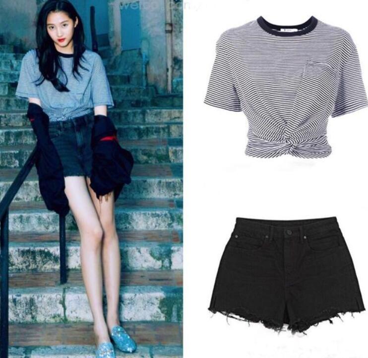 条纹短袖要怎样穿搭才好看?