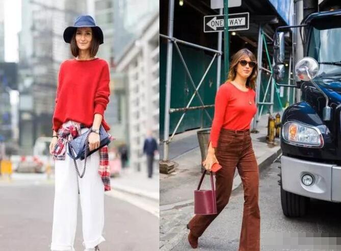 红色毛衣如何搭配好看？