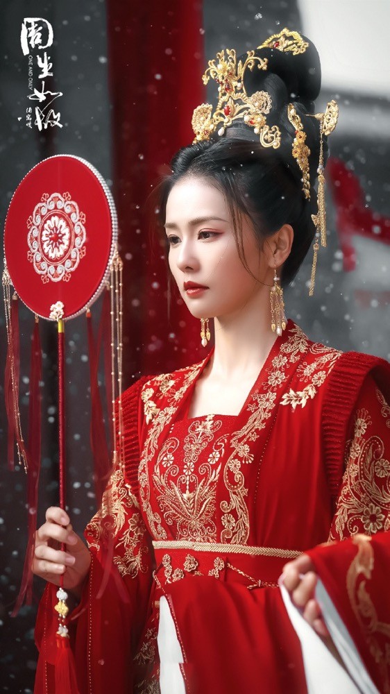 当流量小花都穿上红色“嫁”衣,白鹿中气十足,周洁琼诠释美