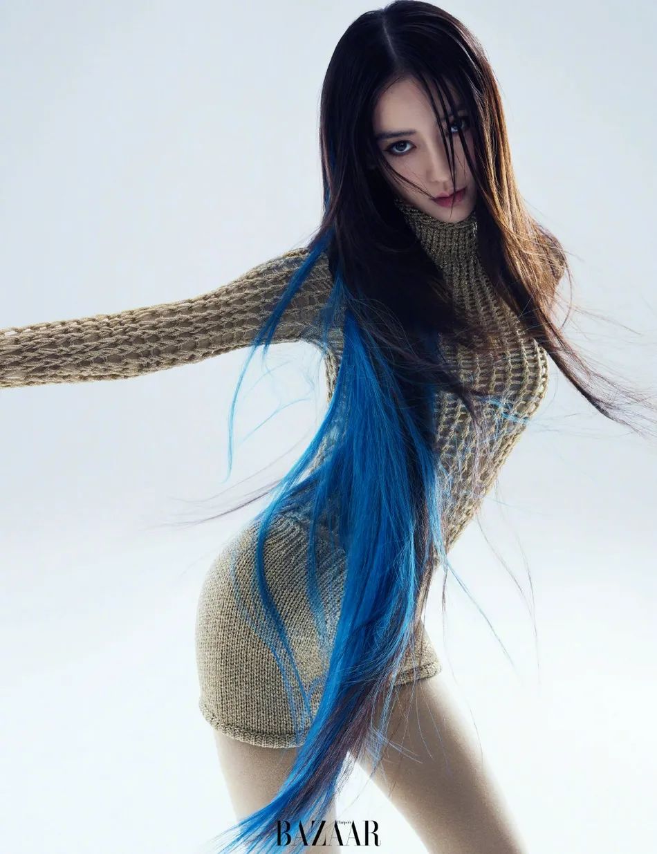 杨颖酷美大片靓丽多姿!浓妆艳抹魔鬼身材性感妩媚