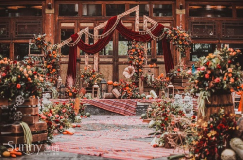 那家小馆古朴时尚婚礼,喜铺婚礼精心策划