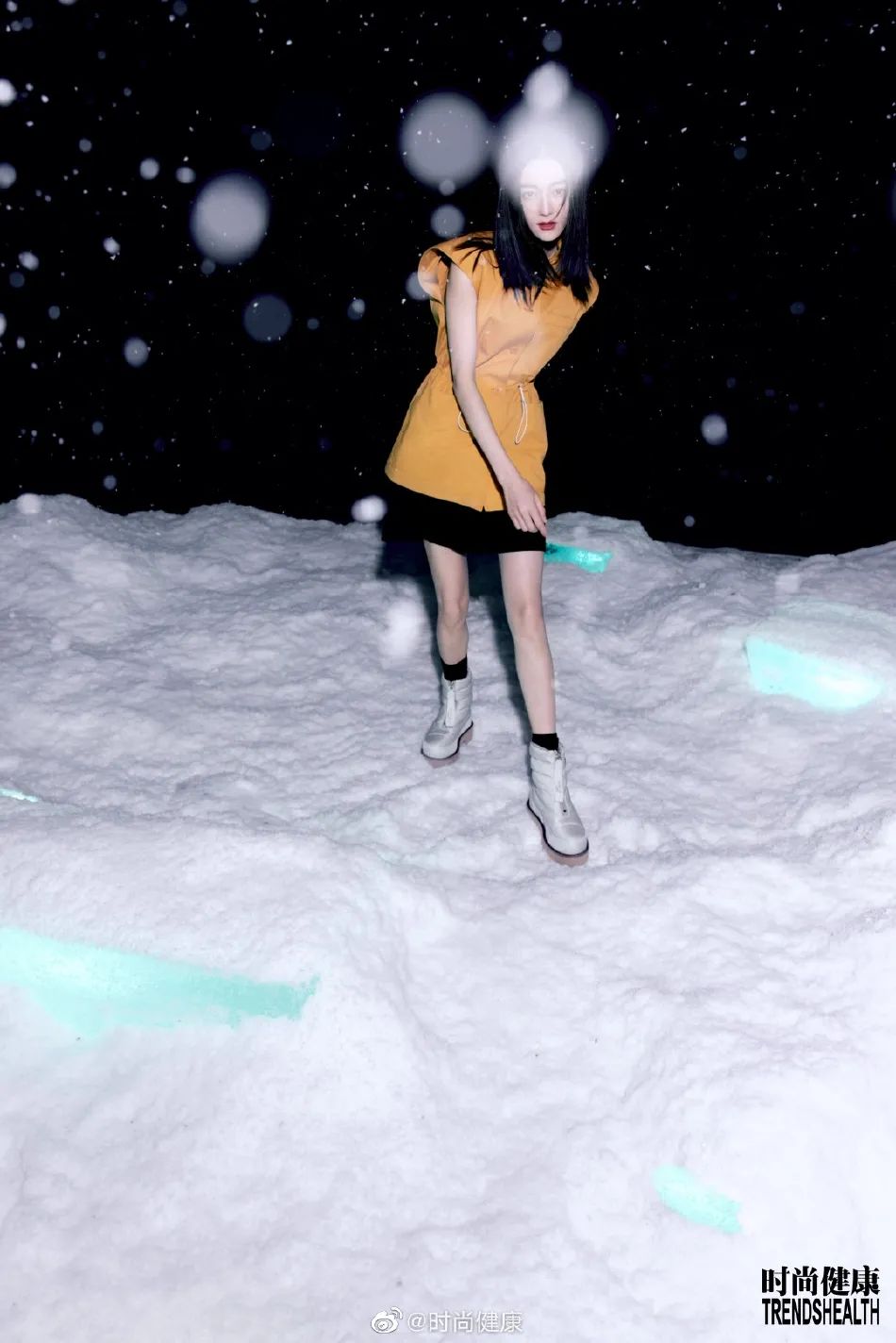 迪丽热巴瑞雪美图超妩媚!气场全开魅力十足