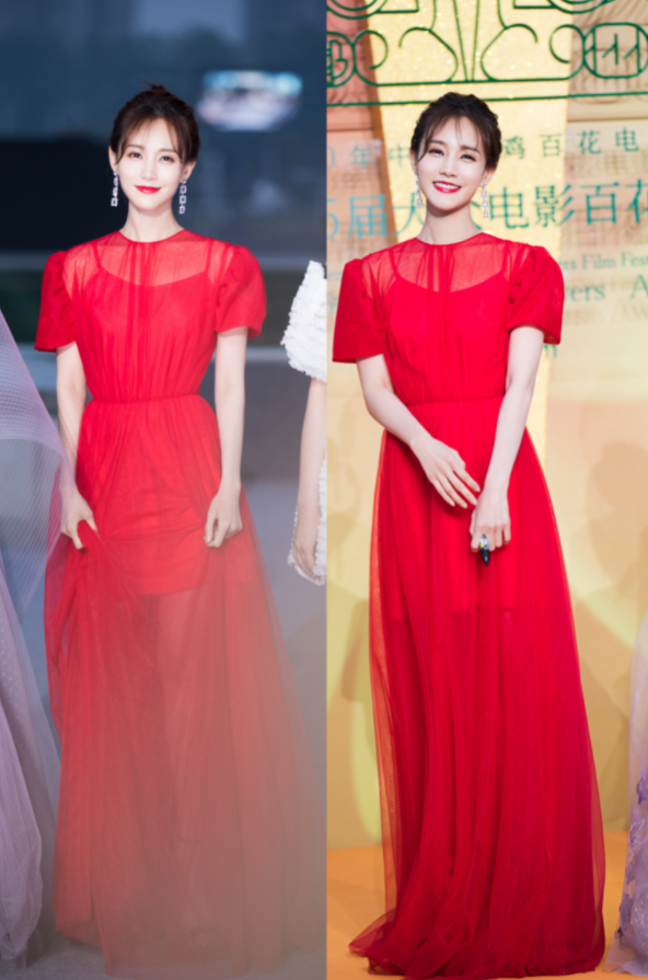 李一桐晒红衣美照，一袭长裙宛如画中美人 时尚 第4张