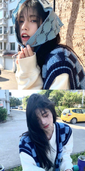 鞠婧祎海军风上衣配小短裙，气质温婉活泼太可爱