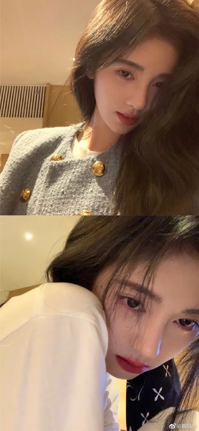 鞠婧祎晒自拍美图惊鸿一瞥超漂亮！五官精致太有魅力