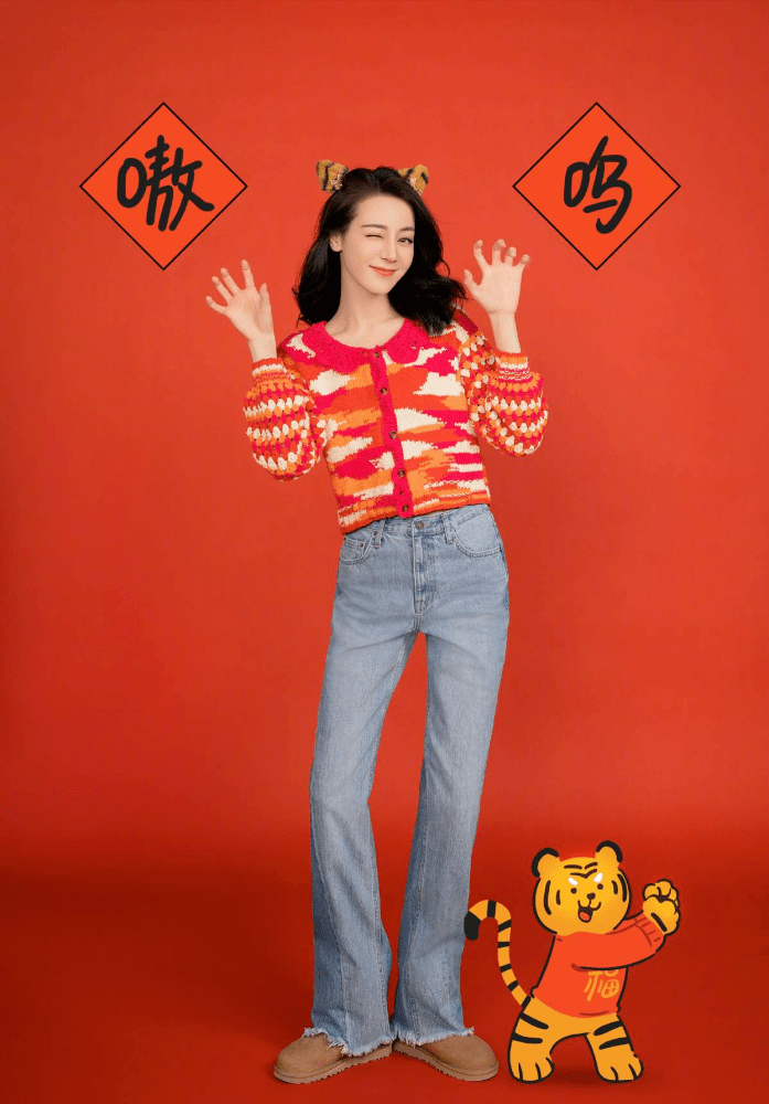 迪丽热巴脸型太精致，随性穿衣打扮也抵挡不住高级感！