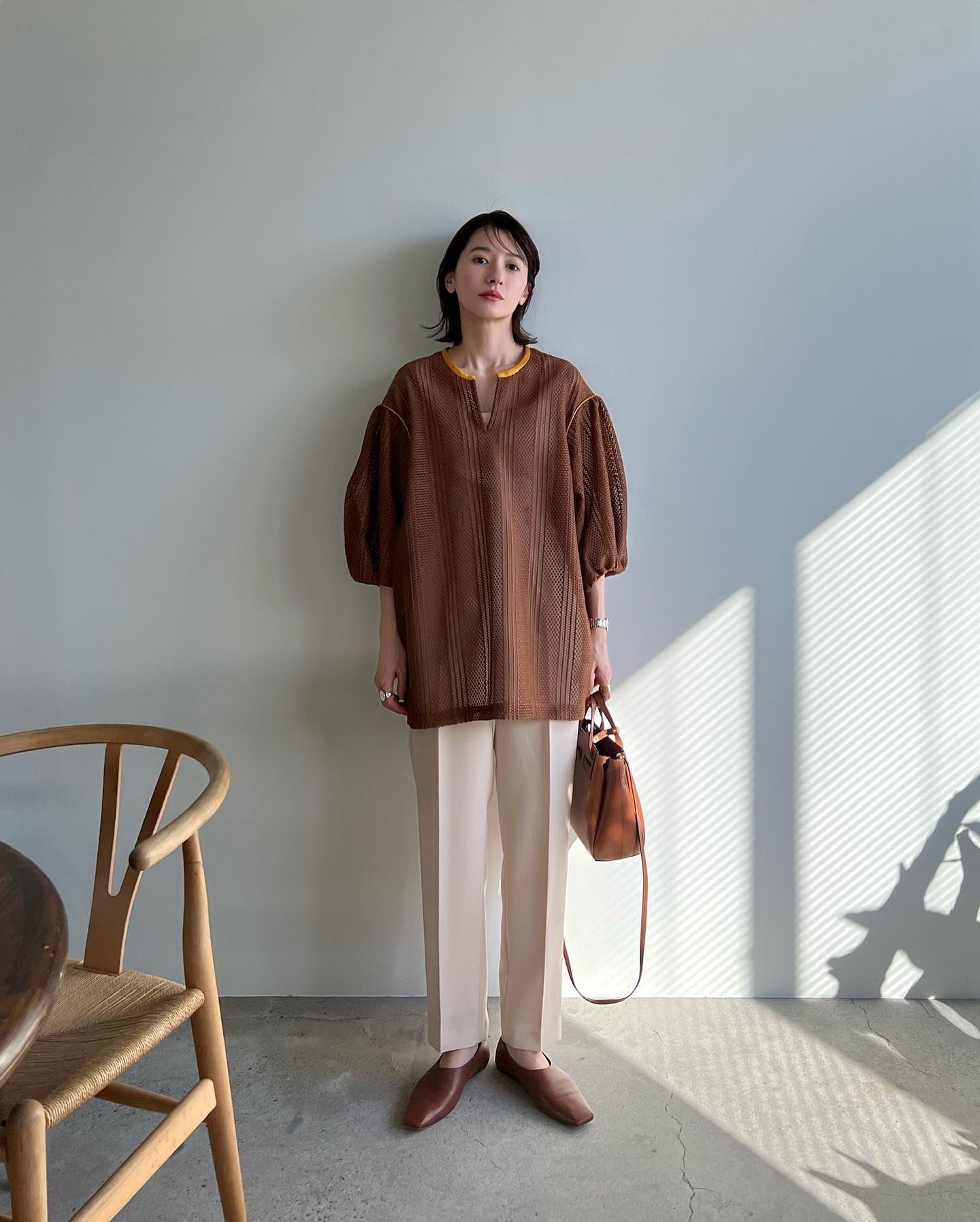 宽大衣她穿着就是好看,日本潮模松本惠奈示范158cm女生要怎样穿衣打扮